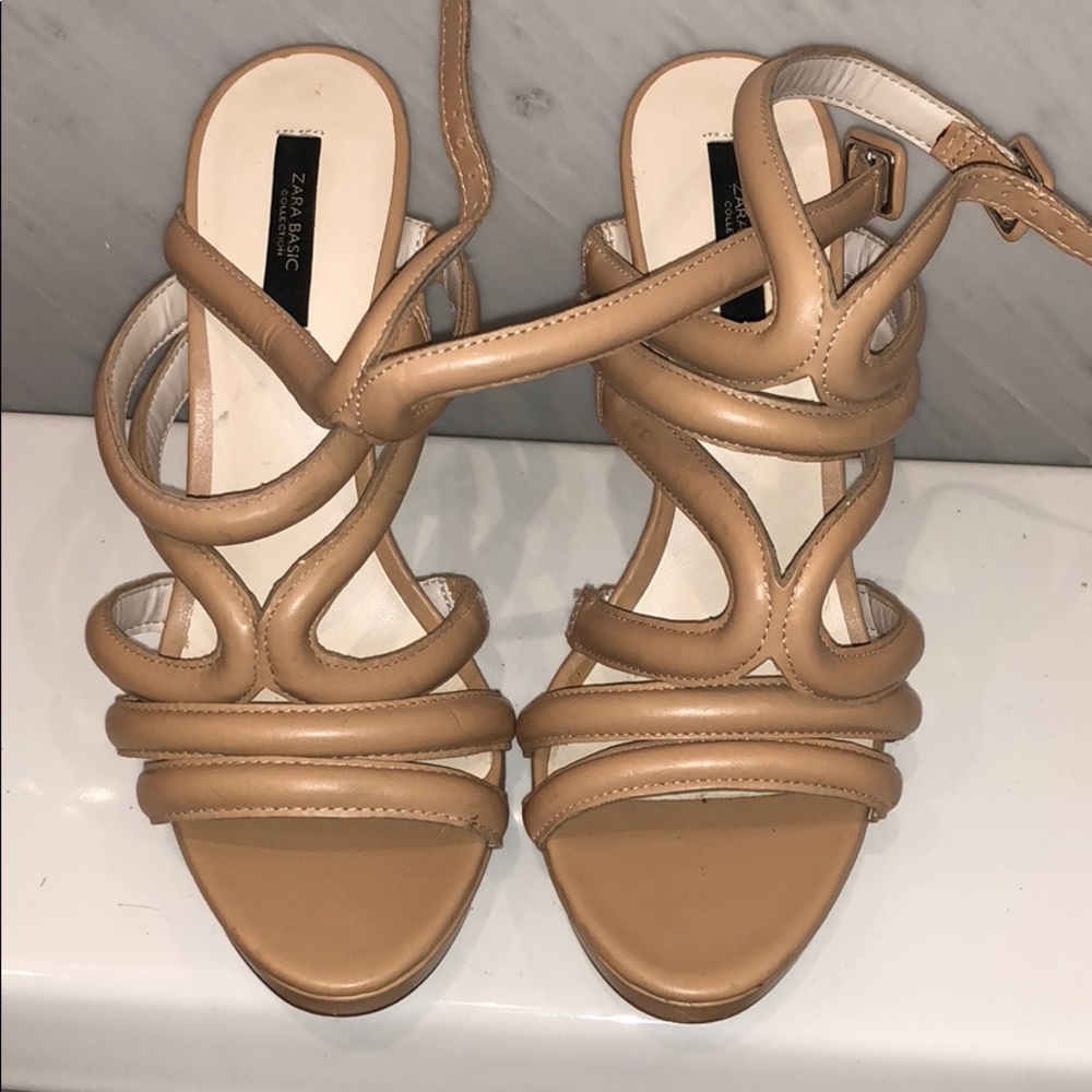 Zara nude hot sandals